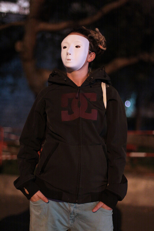Protester of the Anonymous movement ©Laetitia Notarianni